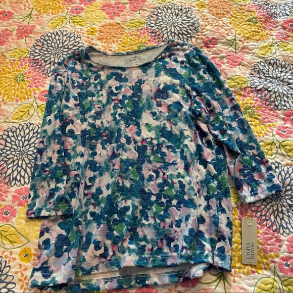 croft & barrow Tops - NWT petite small women Croft & barrow 3/4 sleeve top